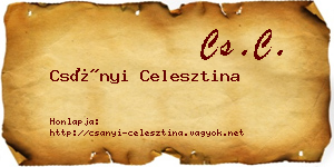 Csányi Celesztina névjegykártya